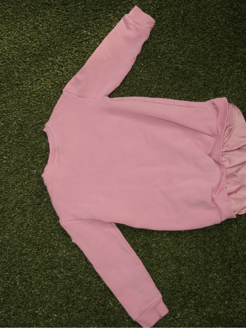 Moncler Pink Logo Ruffle-Hem Sweatshirt - Picture 5 of 5
